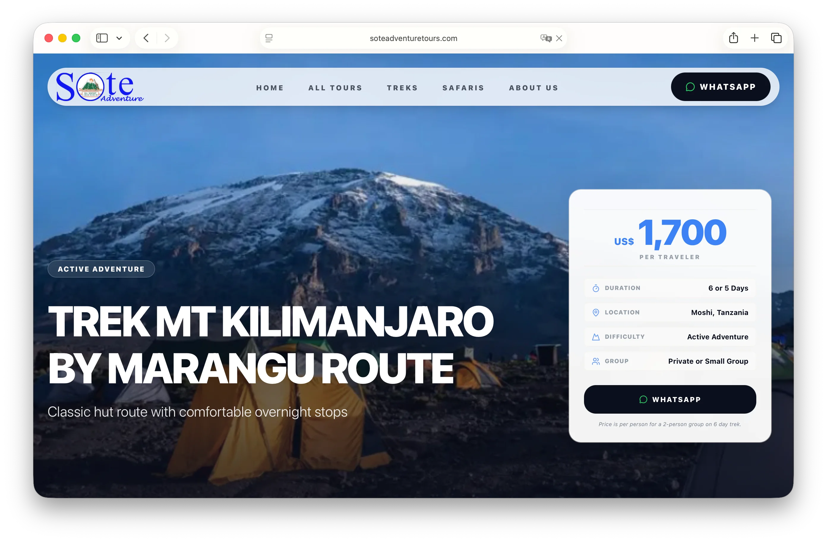 Tour Pages Optimized to Sell